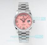 TWS Factory AAA Replica Rolex Day-Date 36 mm Watch Pink Opaline Diamond Roman President